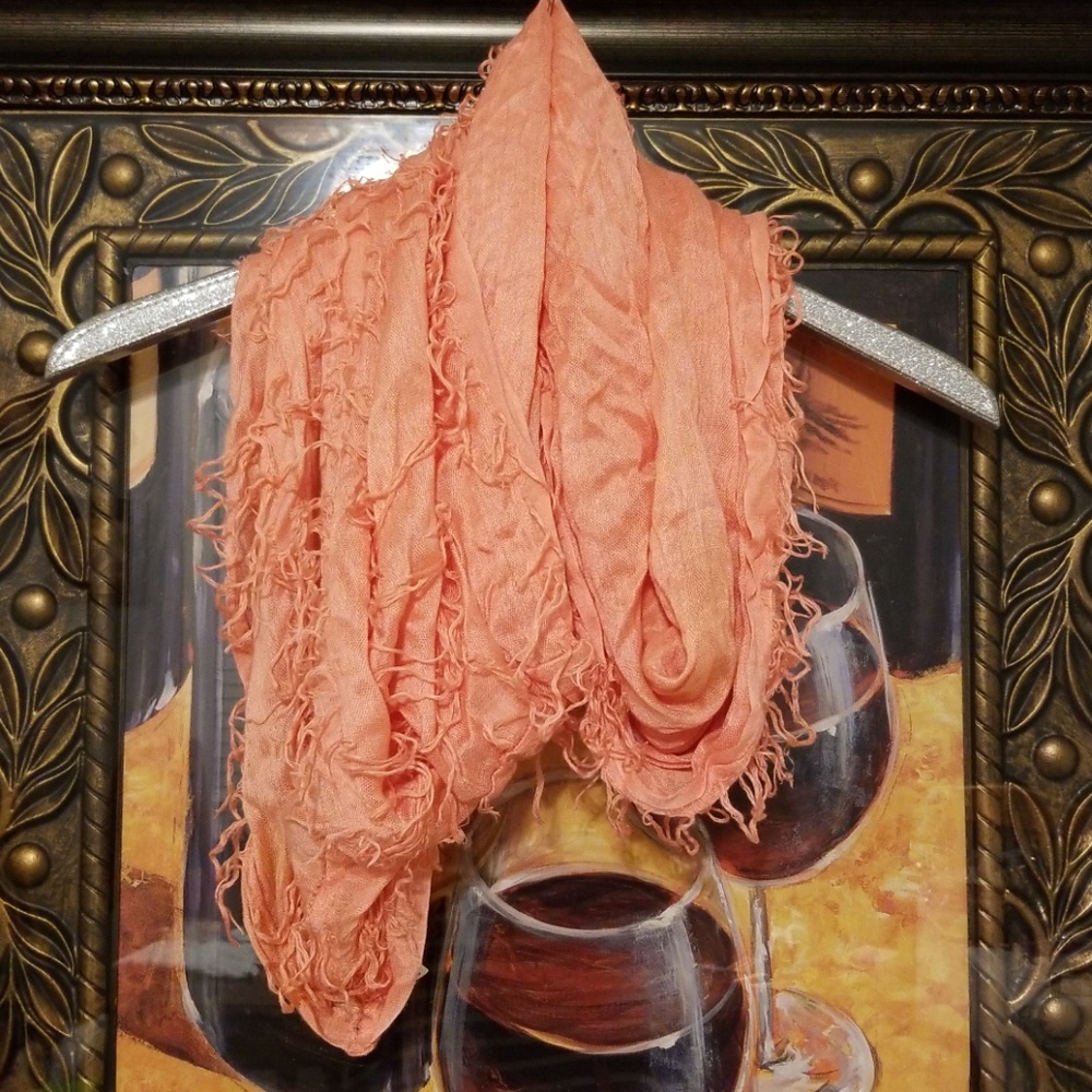 Peachy spring infinity scarf large size C124:3:318
